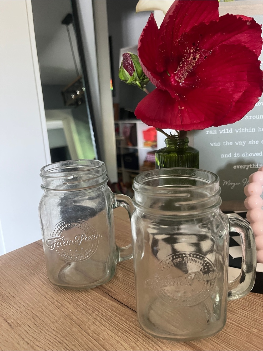 Vintage Farm Fresh Mason Mug Set of 2